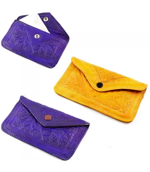 

Embossed Leather Wallet - Zip Back - 3 Sizes - Various Colors