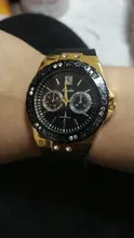 Reloj deportivo de oro rosa con cronógrafo para mujer, reloj deportivo de señora, banda de goma azul y Diamante, reloj de pulsera de cuarzo femenino analógico Xfcs
