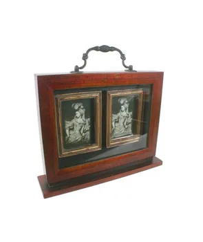 

Frame photo frame desktop with window for two photos. Dimensions: 24x24x6 cm.