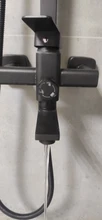 Uythner-Grifo de ducha efecto lluvia para pared, mezclador de agua para bañera, negro mate