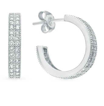 

Silver earrings with cubic zirconia sunlight sample 925