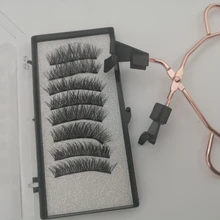 Pestañas postizas magnéticas 3D, 5 imanes, 4 pares, hechas a mano, naturales, de visón Artificial, con pinzas