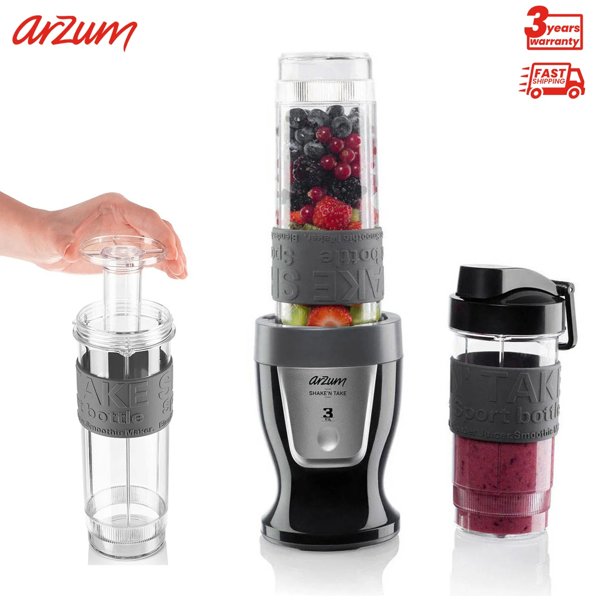 Arzum Blender Take Cool Personal Blender Mixer Juicer Fruit Food Processor Smoothies BPA Free Portable Bottle Cooler Accessories 3d printer accessories 4010 fan led cooling fan 24v dc cooler small cooling fan suitable forcreality ender 3 ender 3pro