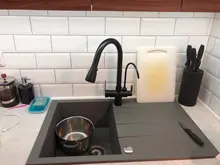 Kitchen Faucet FILTER Brushed Cold-Crane Nickel-Brass Rotatble with Pure-Water-Pull-Out-Style