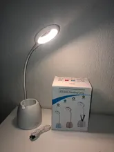 Pen-Holder Desk-Lamp Book Read-Light Dimming Bedside Home-Decor Pink Eye-Protect Touch