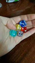D6-Point-Dice Games Acrylic 14mm Party/family-Board 6-Sided Transparent 10-Colors 