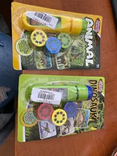 Balleenshiny-rompecabezas de interacción para padres e hijos, juguete luminoso para Educación Temprana, lámpara de proyector de Tobogán, Animal, dinosaurio