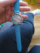 Reloj con esfera de acero inoxidable para mujer, reloj femenino con calendario, reloj de pulsera con Correa de cuero, 2021