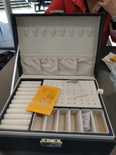 XINSOM-caja de exhibición de joyería para mujer, almacenamiento de joyería de alta capacidad, collar, pendientes, anillos, brazaletes, ataúd