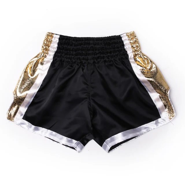 Pantalones cortos de boxeo para hombre mujer, Shorts de Muay Thai, negro, dorado, plateado, transpirable, lucha de combate libre, Sanda MMA, Kickboxing, XS 4XL| | - AliExpress