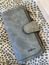 Billetera Baellerry casuales de cuero de las mujeres carteras de lujo tarjeta soporte embrague bolsa con cierre bolsillo Hasp mujer bolso de las señoras