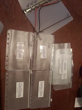 Archivador de fotos A5 A6, productos de almacenamiento, pegatinas de inserción, carpeta de folletos en espiral, 8 Uds., hojas internas, bolsa con cremallera