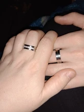 Anillos de boda de circonia cúbica ostentosa, joyería personalizada de acero inoxidable con grabado gratis, nombre, fecha, amor