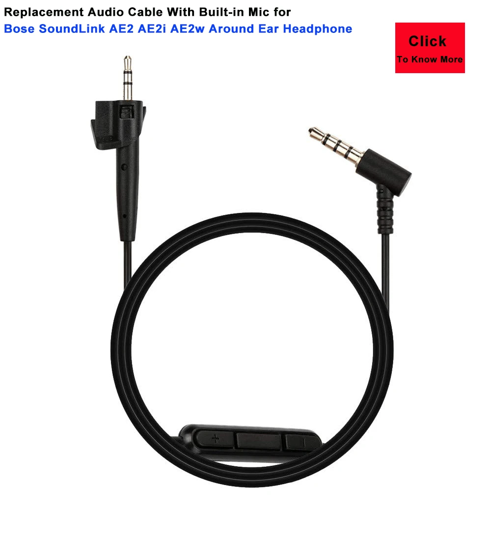 Bluetooth 4.1Handsfree Adapter Wireless Music Receiver With Microphone Remote Control for Bose Around Ear 2 AE2 AE2i Headphone
