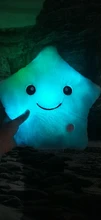 Juguete de peluche con iluminación LED de 34cm para niños, cojín de estrellas creativo de peluche con iluminación LED para niños, juguete ligero de 34cm ideal para niños y niñas