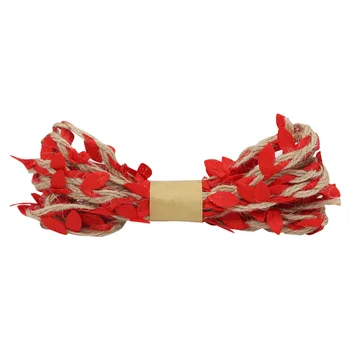 

2ar206 decorative rope with leaves, 3 M. (red)