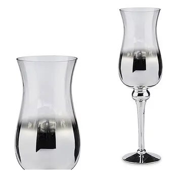 

Candleholder Crystal Silver (13 x 45 x 13 cm)