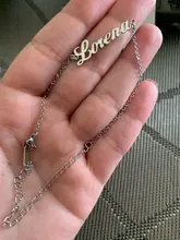 Tobillera de acero inoxidable con nombre personalizado, pulsera para el tobillo