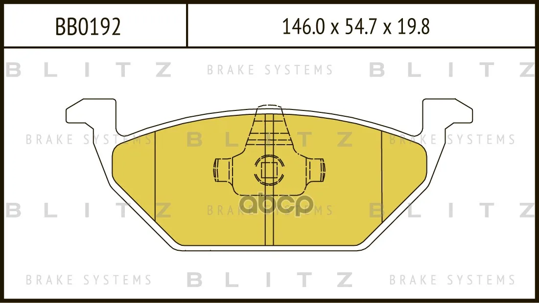 Колодки Тормозные Дисковые Пер Audi A3 96-Skoda Octavia 9/96-Vw Golf Iv 97- Blitz арт. BB0192