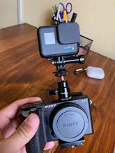 SmallRig-Mini cabeza de bola de Metal para vídeo, montura con zapata con tornillo de 1/4 pulgadas, soporte para cámara fr DSLR, Monitor de luz LED 2059, 2 uds.