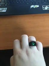 Anillos de gato negro de Anime para niños y niñas, joyería para disfraz, fiesta, regalo, estampado verde, esmalte, Pata de Gato