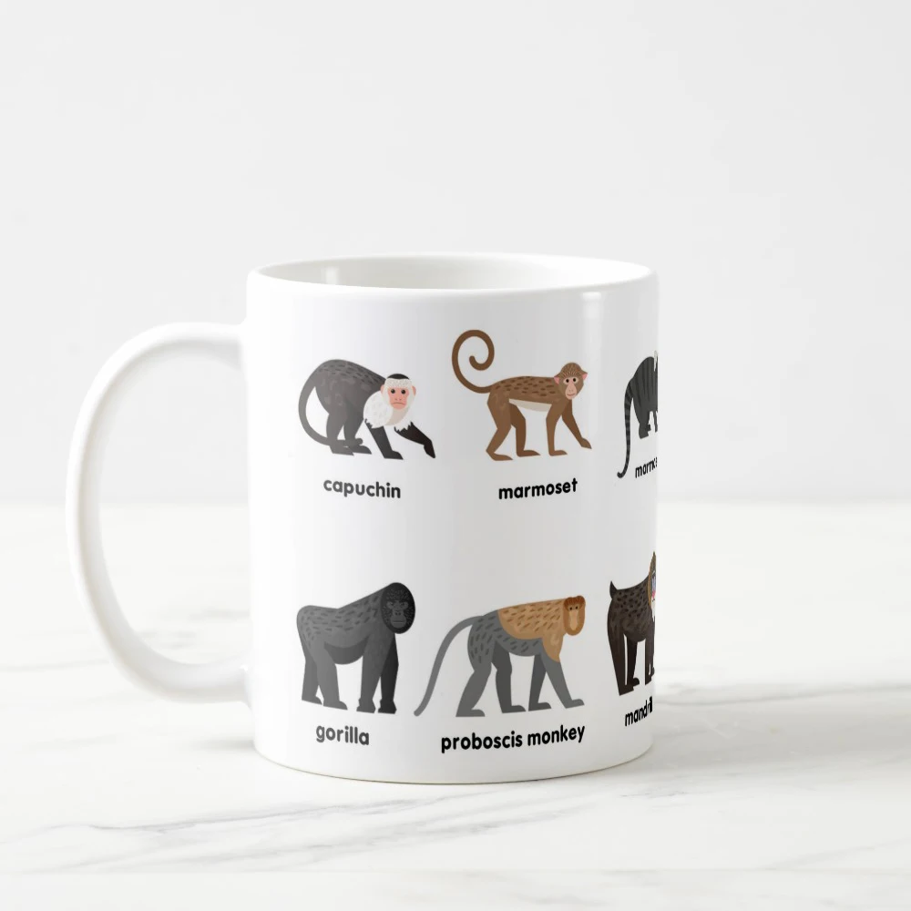 Кружка с изображением обезьяны кружка обезьяной забавная подарок обезьянкой