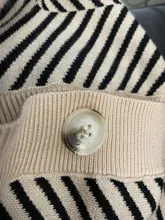 GIGOGOU solo Breasted V cuello mujeres botón árbol de Navidad negro suéter de punto Cardigan suelto de Jersey chaqueta abrigo