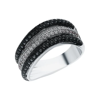 

Silver ring with cubic zirconia sunlight sample 925