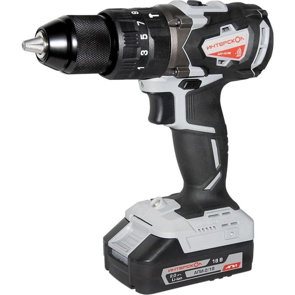 Дрель-шуруповерт аккумуляторная Интерскол 574.2.2.70 (АКБ 18 В; 2000 об/мин; 30000 уд/мин; 60 Н*м; бестранформатовная за