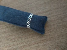 Anillos de corazón de amor hueco de Plata de Ley 925 para mujer, anillos de dedo de tamaño ajustable, joyería de boda para fiesta