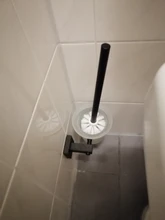Hook Hardware-Accessories Toilet-Brush-Holder Towel-Rack Bathroom Aluminum Shelf Solid