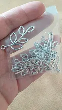 10 Uds rama encantos de Color plata antigua rama encantos colgantes para pulseras de abalorios de hojas joyería