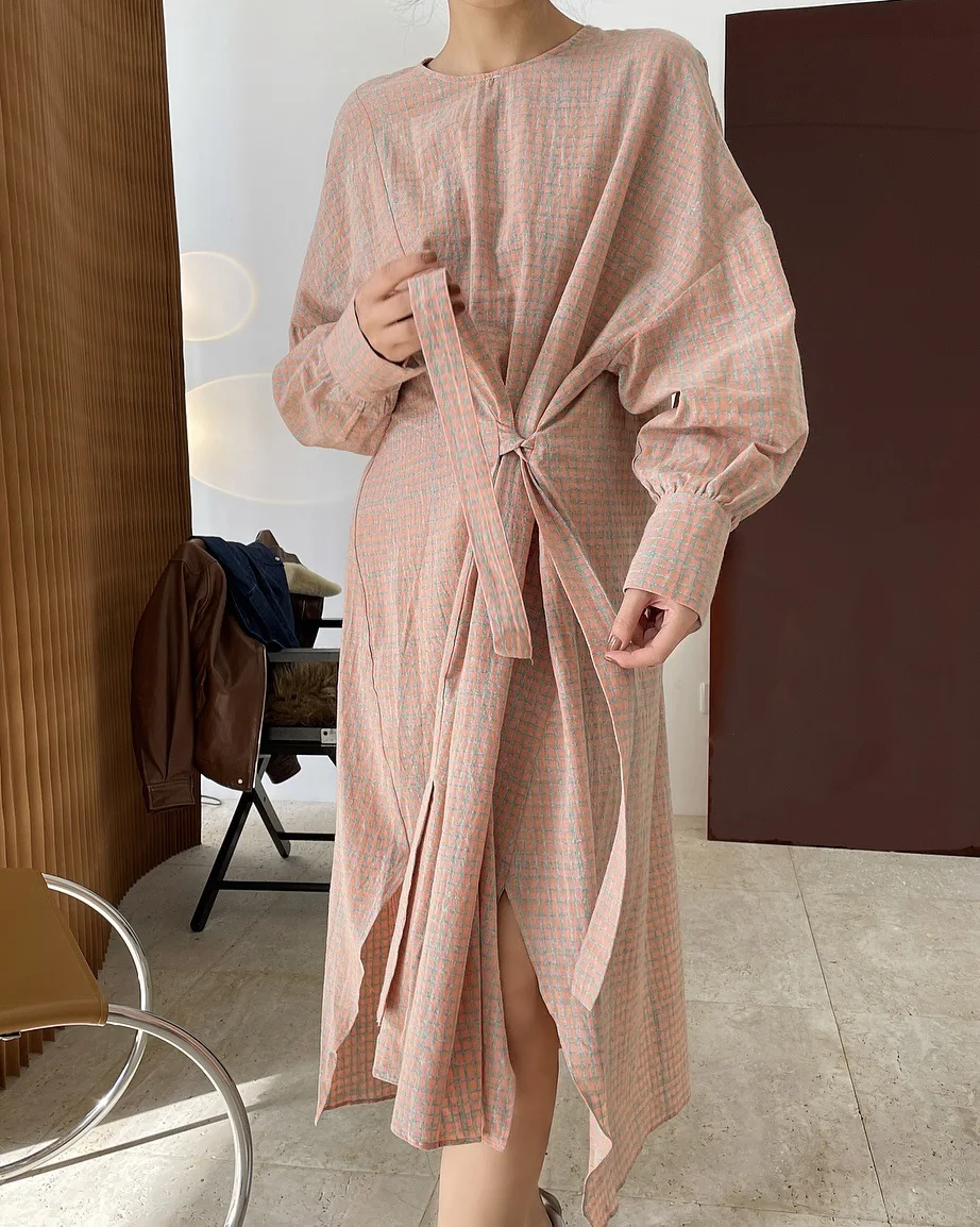 

woman long dress