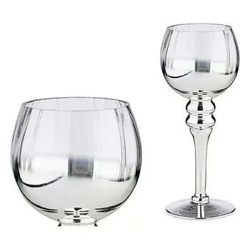 

Candleholder Crystal Silver (13 x 40 x 13 cm)