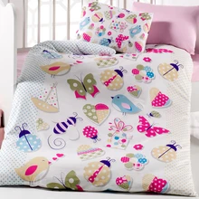 Lady Moda Butterfly 6 шт. комплект детского постельного белья включает одеяло и подушку 100x150 см Комплект постельного белья для кроватки хлопок из Турции