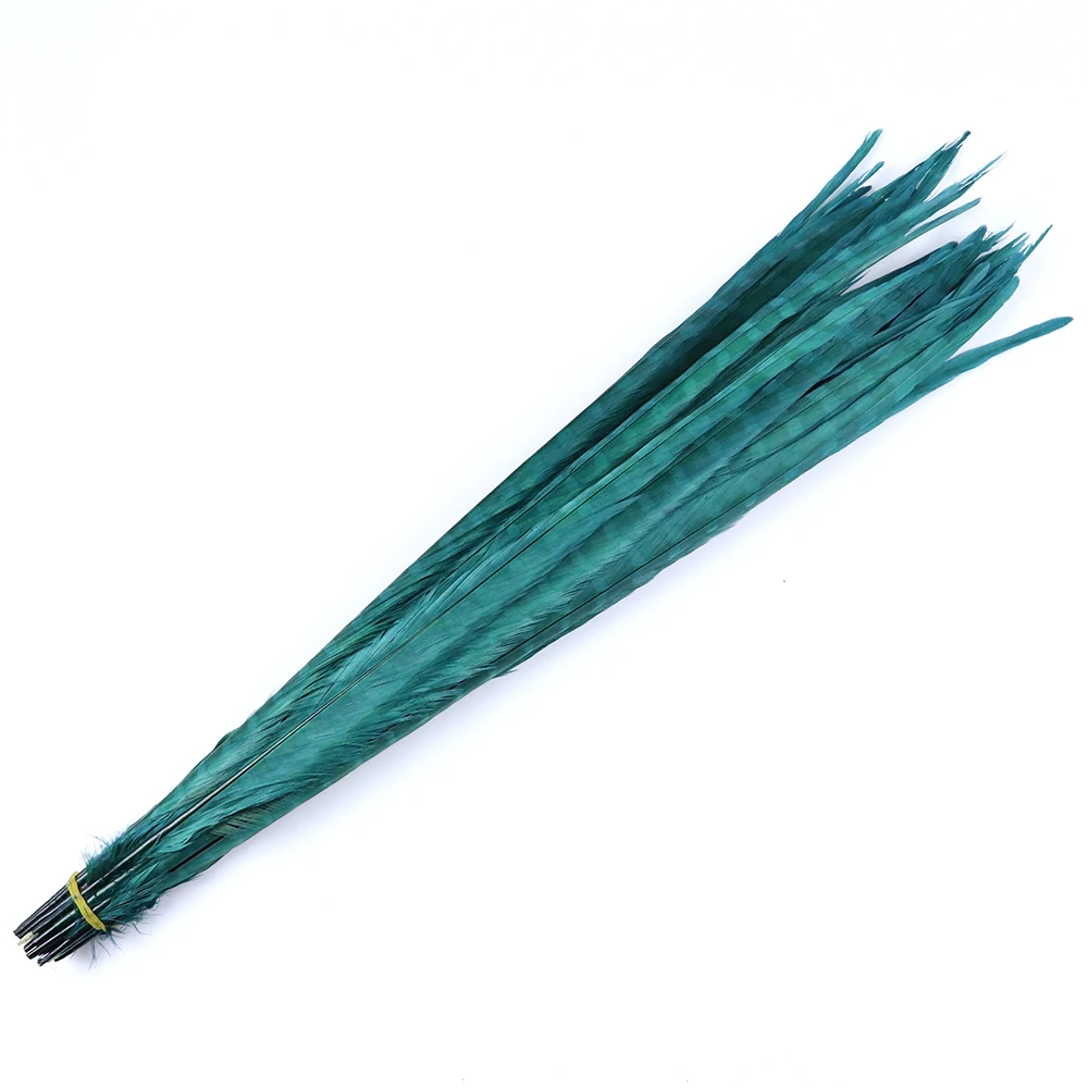 WCFeatherS, 50 шт., окрашенное кольцо на шею, перо из хвоста фазана, 20-22 дюйма, куриные перья, ручка для вечерние украшения дома, рукоделие, Плюм