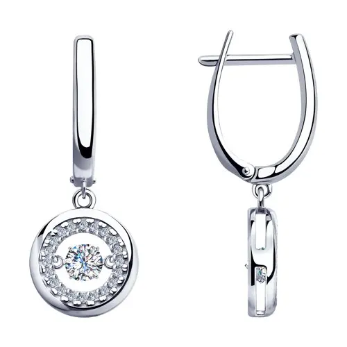 Серьги SOKOLOV из серебра со Swarovski Zirconia и фианитами