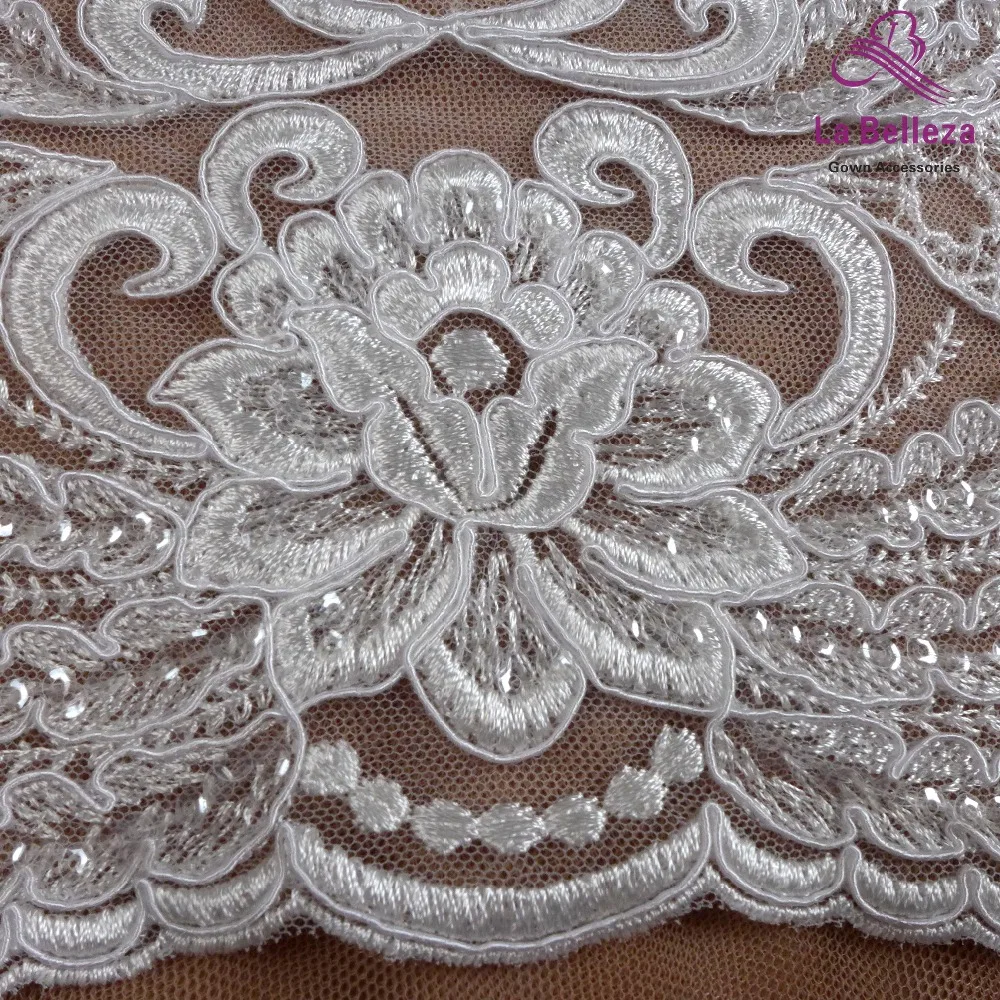 La Belleza, новинка, кружевная ткань с тяжелым шнуром, прозрачная блестящая кружевная ткань с блестками и сеткой для свадебного платья, кружевная ткань, 1 ЯРБ