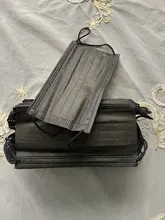 10/50/100/200 Uds máscaras desechables no tejida cara máscaras de capa de 3 capas filtro Anti polvo transpirable adultos máscara de boca negro en STOCK