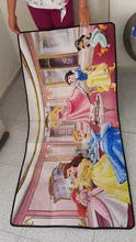 Felpudo De franela con estampado De princesa De dibujos animados para decoración del hogar, alfombra antideslizante para niños