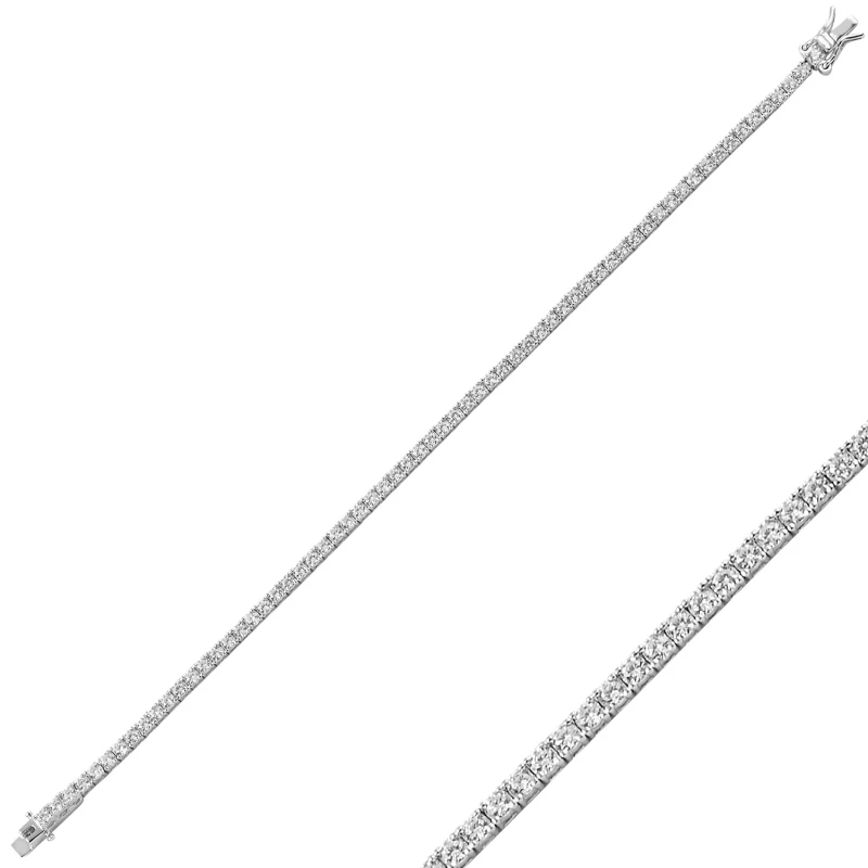 

Silver 925 Sterling 2,5mm Zirconia stone Watercourse Bracelet