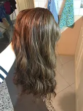 Largo SHANGKE-Peluca de pelo rizado sintético resistente al calor para mujer, pelo falso Natural con parte de pelo medio