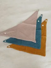 Babero de algodón para bebé recién nacido, triángulos de colores sólidos, bufanda para alimentación, Saliva, pañuelo de toalla, paño para eructar, regalos de ducha para niño y niña