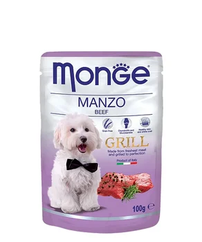 

Monge dog grill pouch пауч dog (a pieces in sauce), beef, 24*100 YY
