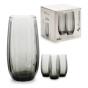 

Set of glasses Black Glass (4 Pieces) 500 ml