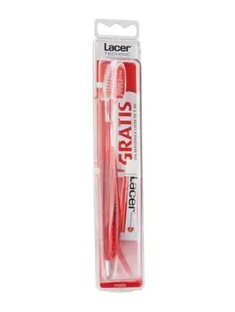 

Lacer adult dental brush technic half brush adult dental medium strength