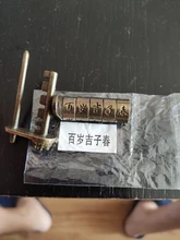 NAIERDI 50*28mm de aleación de Zinc de chino Vintage bronce antiguo llave candado Retro combinación de contraseña de bloqueo caja de joyería de candado