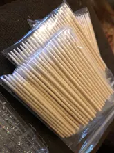 Desechables hisopo de algodón sin pelusa Micro cepillos madera bastoncillos de algodón muestras oído limpio palo pegamento para extensión de pestañas quitar herramienta