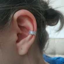 1 Uds encantador línea Clip de circonio en pendientes oreja sin Piercing pendientes de joyería