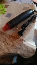 Pistola de calor de uso artesanal, herramienta eléctrica de aire caliente, pistola de temperatura de 300W con asiento de soporte